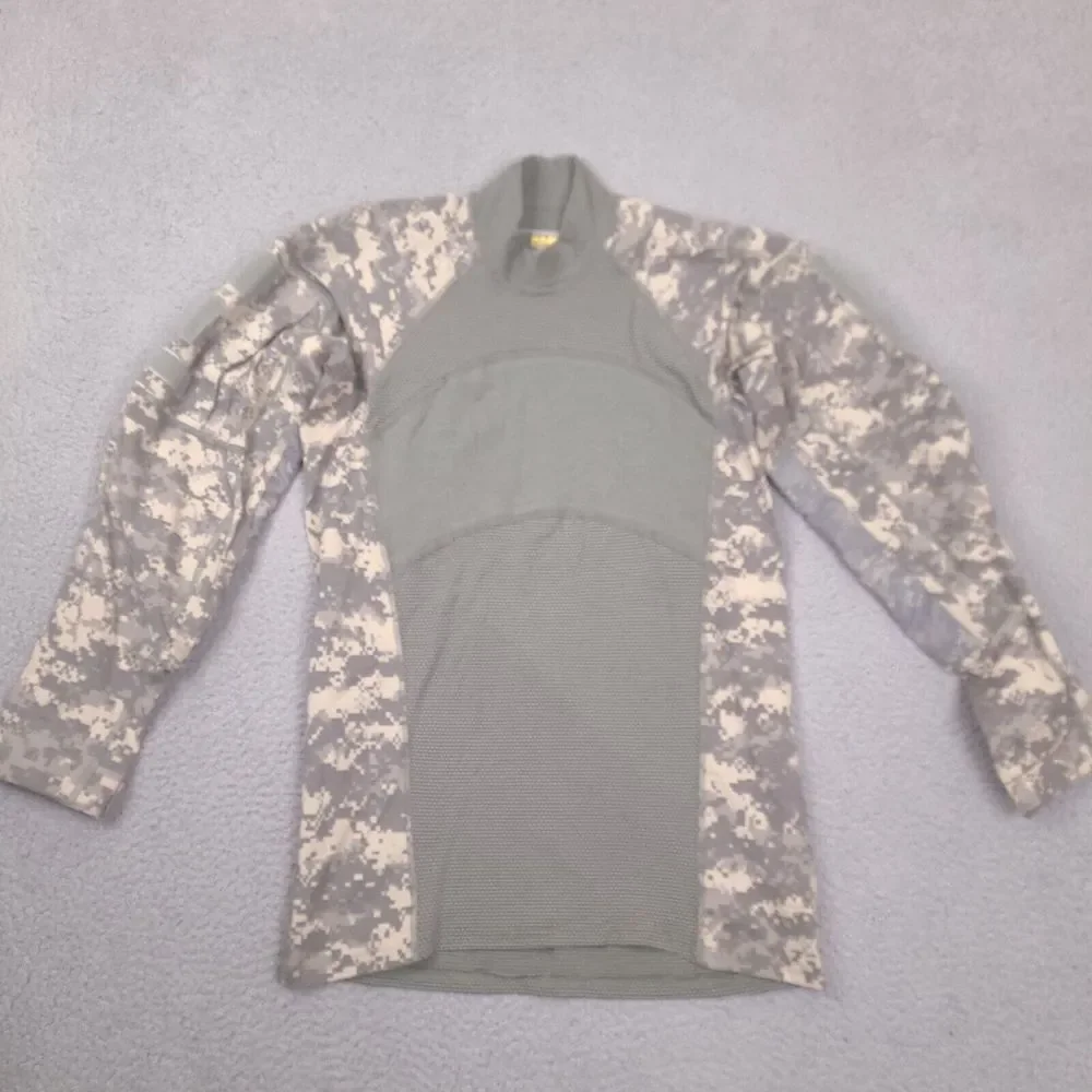 Massif Army Combat Shirt Mens Small Long‎ Sleeve Mock Neck Digital Camo US Army